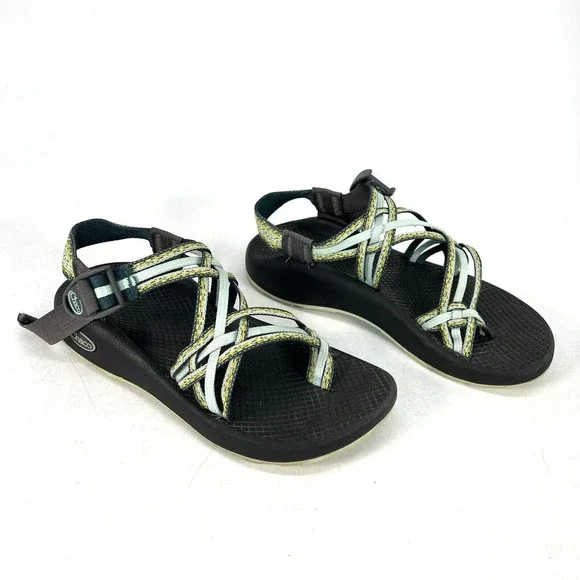 Women's Chaco Strappy ZX3 Yampa Trail Sandals Stardust Green J105060 Size 6 - Picture 5 of 10
